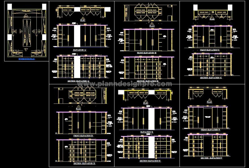 Strong_Store Room CAD Block with Storage Plan & Elevation